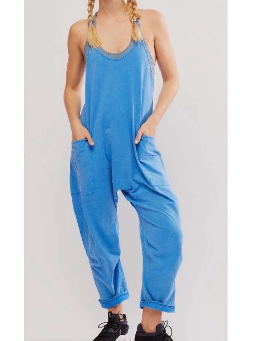 We The Free Sky Blue Relaxed Scoop-Neck Jumpsuit